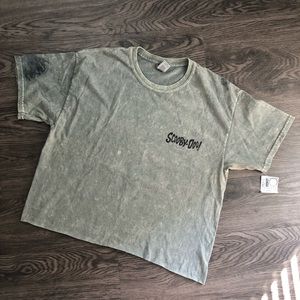 Green Scooby Doo Graphic Crop Top